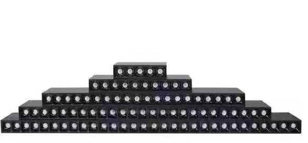 Modern Full Spectrum LED Strip Spotlight Anti-Glare Rectangular Light Main Grille for Living Dining Ceiling-Mounted Aluminum 40W